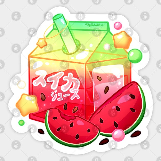 Aesthetic Watermelon Juice Carton Sticker by heysoleilart